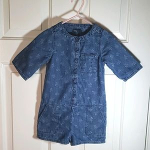 Baby Gap Jean Floral Print Romper Size 4T
